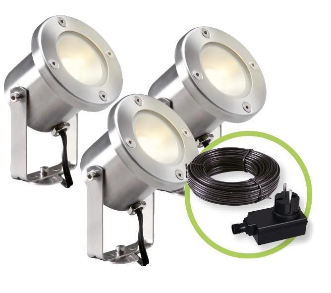 Catalpa 3 db-os spotlámpa-szett, LED 3W