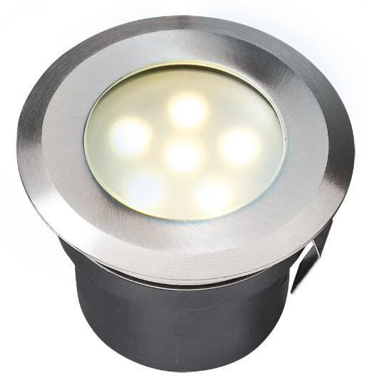 Sirius süllyesztett spotlámpa, acél, LED 1W