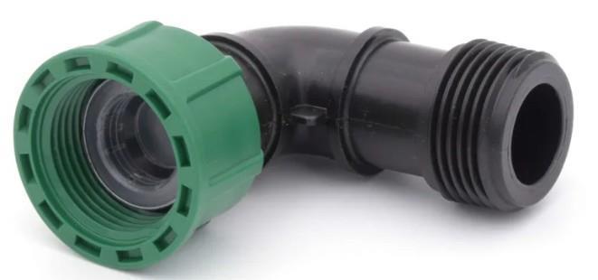 Szelepkötő könyök, 1 KM, 1 hollandi, zöld