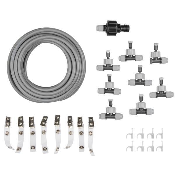 Teraszhűtő párásító szett 8 fúvókával, 15 m