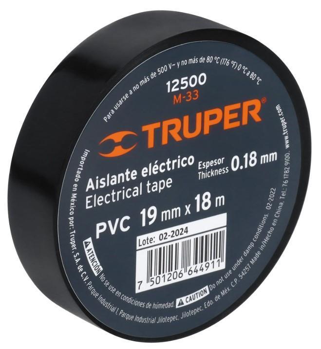 Truper szigetelőszalag, fekete (M-33)