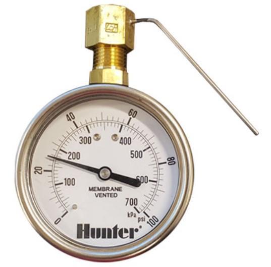 Nyomásmérő műszer rotoros szórófejekhez