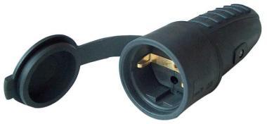 Csatlakozóaljzat 16A, gumi, 230V, IP44