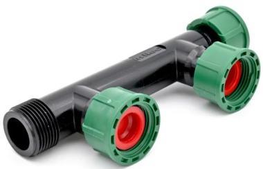 Szelepkötő idom 3-as, 1 KM, 3 hollandi, zöld