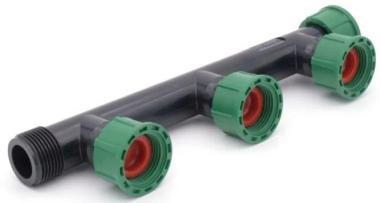 Szelepkötő idom 4-es, 1 KM, 4 hollandi, zöld